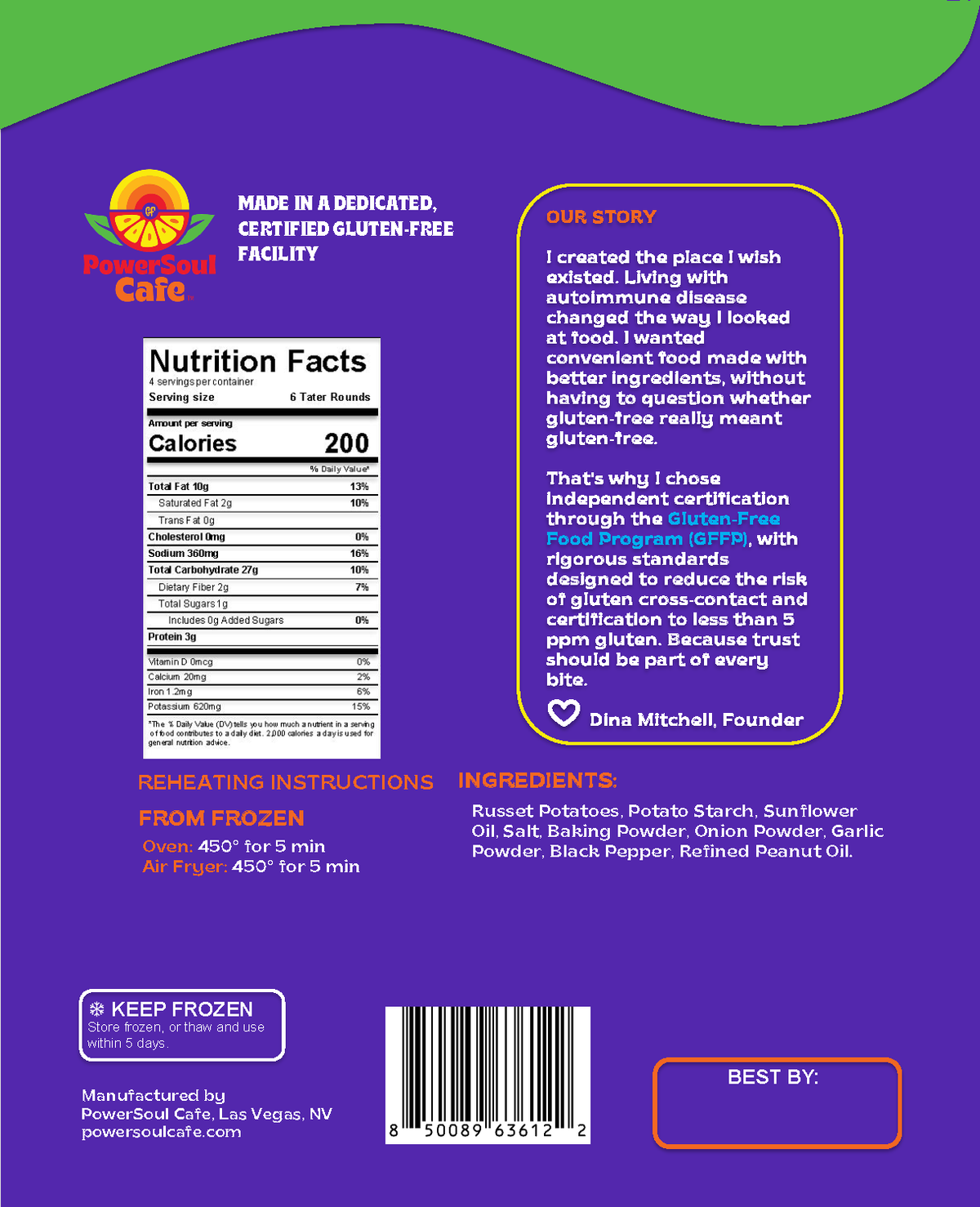 Gluten-Free Vegan Crispy Tater Rounds (24-Count)
