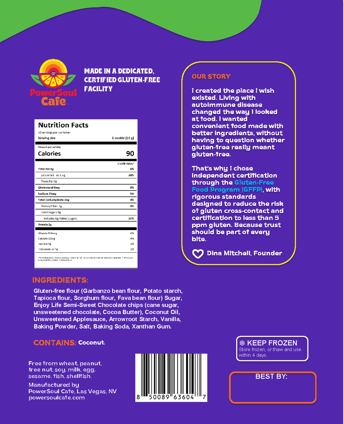 Certified Gluten-Free Vegan Chocolate Chip Cookies (20 Pack)