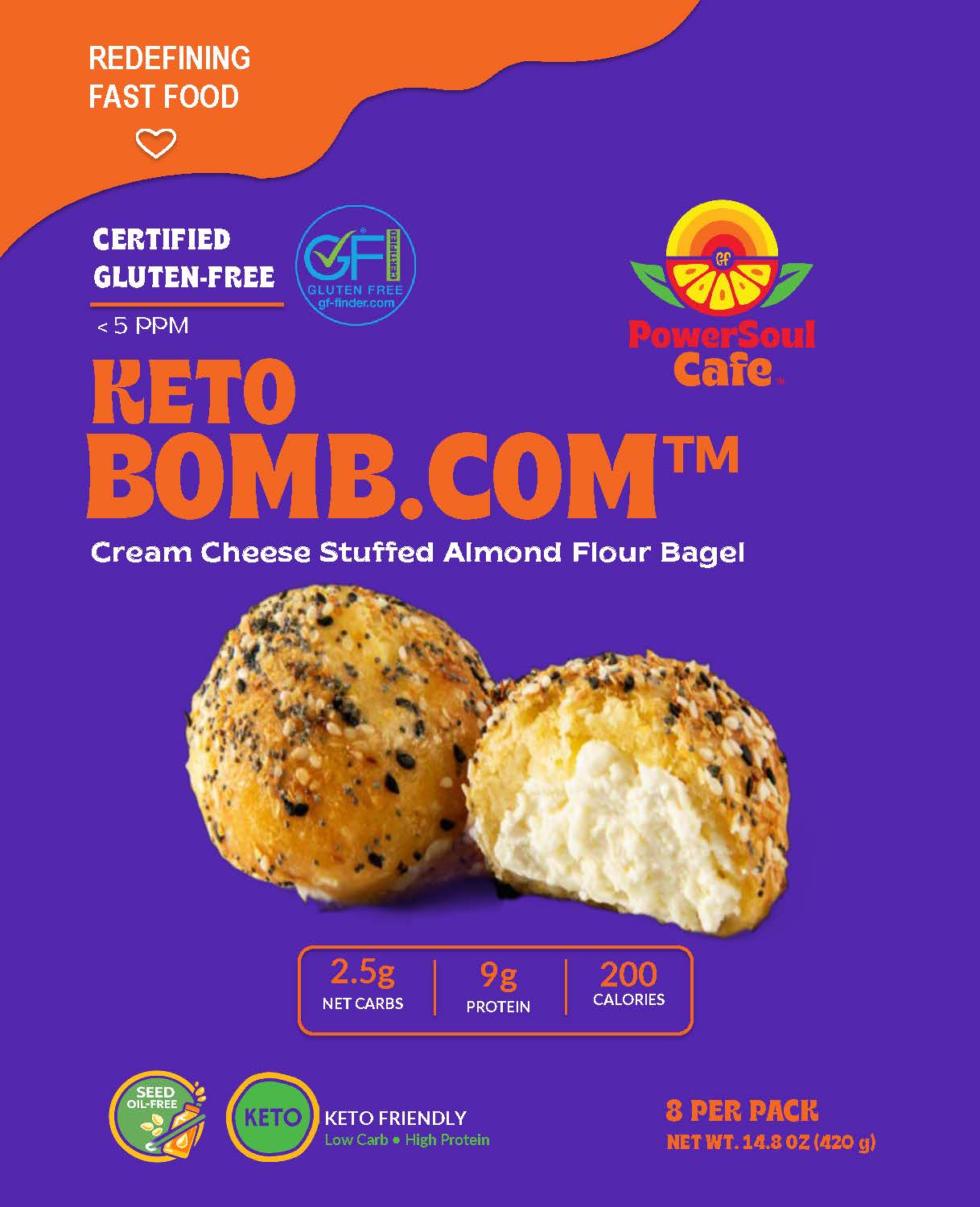 Certified Gluten-Free Keto Bomb.com™ Bagel Bites (8 Pack)