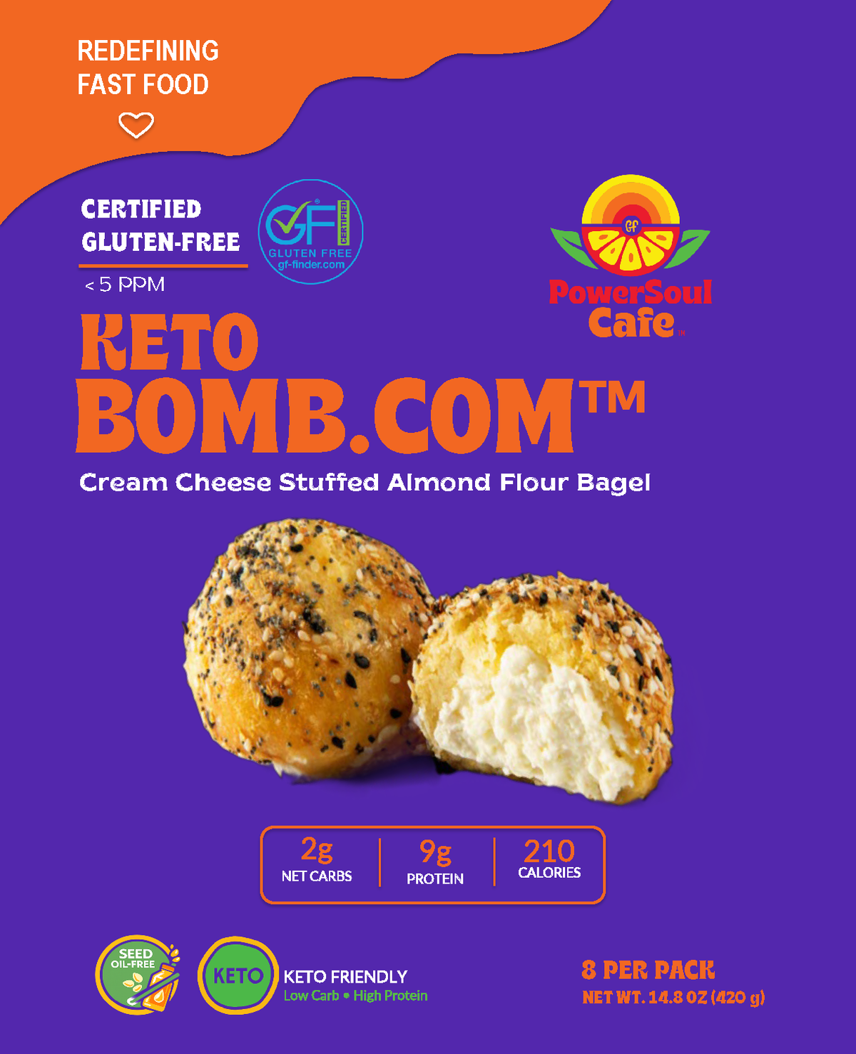 Certified Gluten-Free Keto Bomb.com™ Bagel Bites (8-Count)