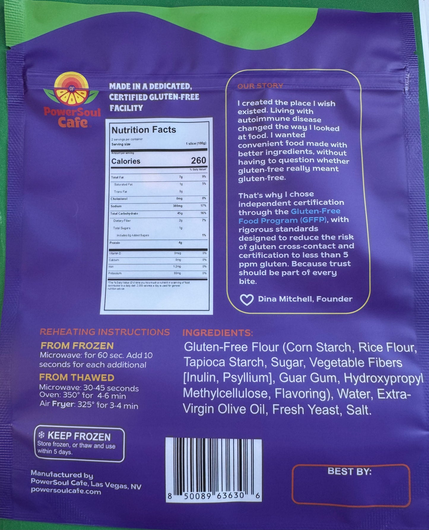 Certified Gluten-Free Vegan Focaccia Quarter Sheets | Top 9 Allergen-Free | 32 Count