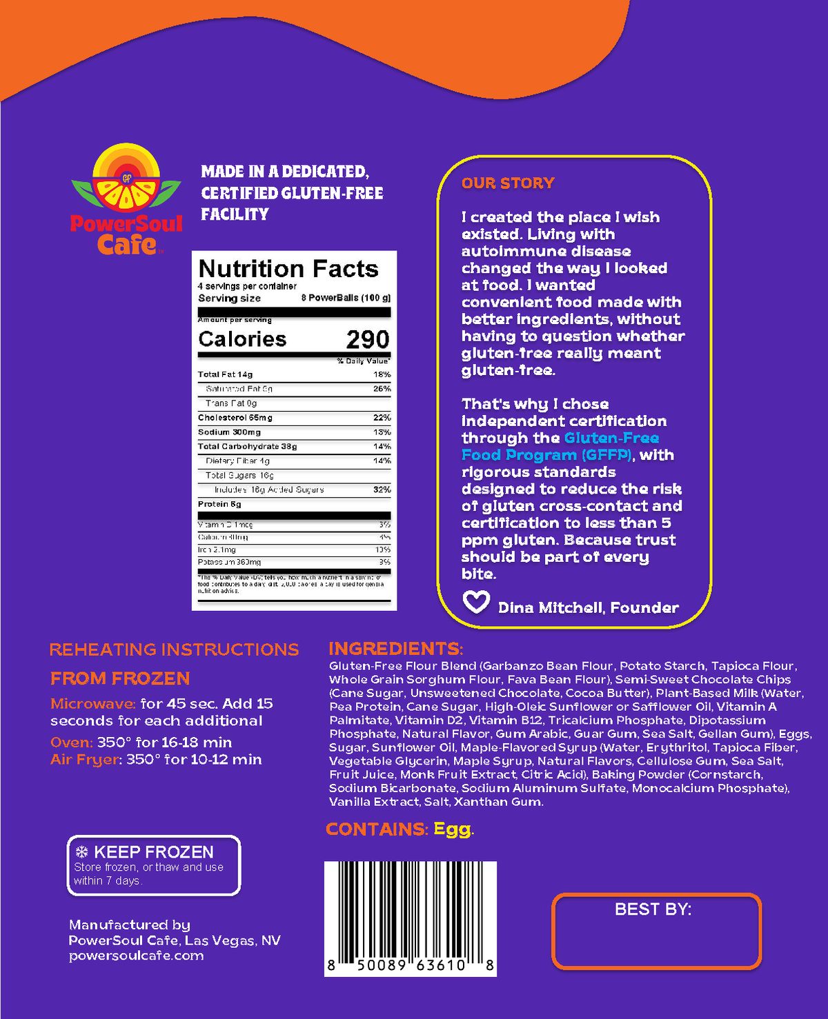 Certified Gluten-Free Dairy-Free PowerBalls™ Pancake Bites 32 count
